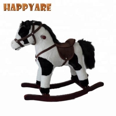 2018 European style plush rocking horse little pony toy