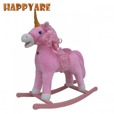 New landing! adult pony my pony toy wooden rocking horse plush mechanical ride on horse