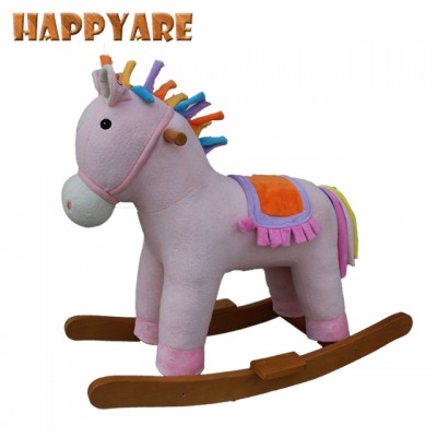 European style plush rocking horse little pony toys