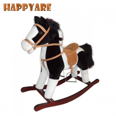 New landing! adult pony my pony toy wooden rocking horse plush mechanical ride on horse